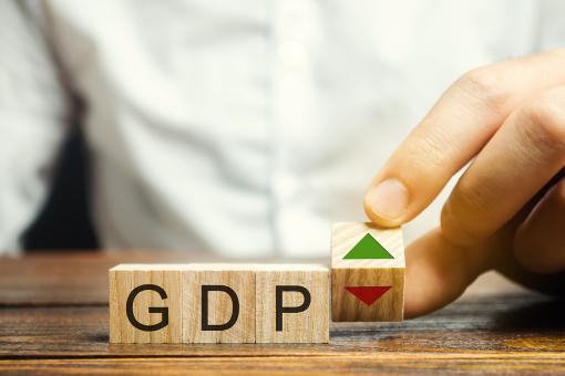 Wooden blocks with the word GDP