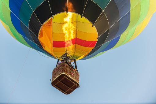 Hot air balloon in the sky