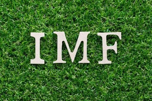 IMF letters on grass