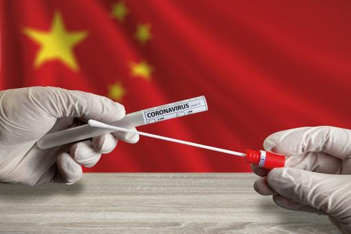 Coronavirus COVID-19 swab test in China