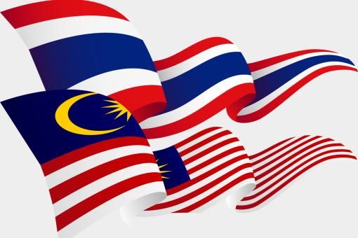 Malaysia and Thailand flags