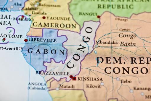 Map showing Gabon