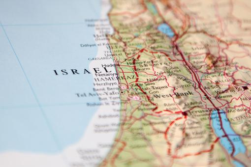 Map showing Israel