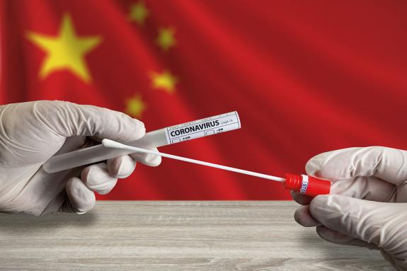 Coronavirus COVID-19 swab test in China