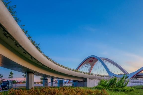 Rao Bridge in Hai Phong city in sunset.