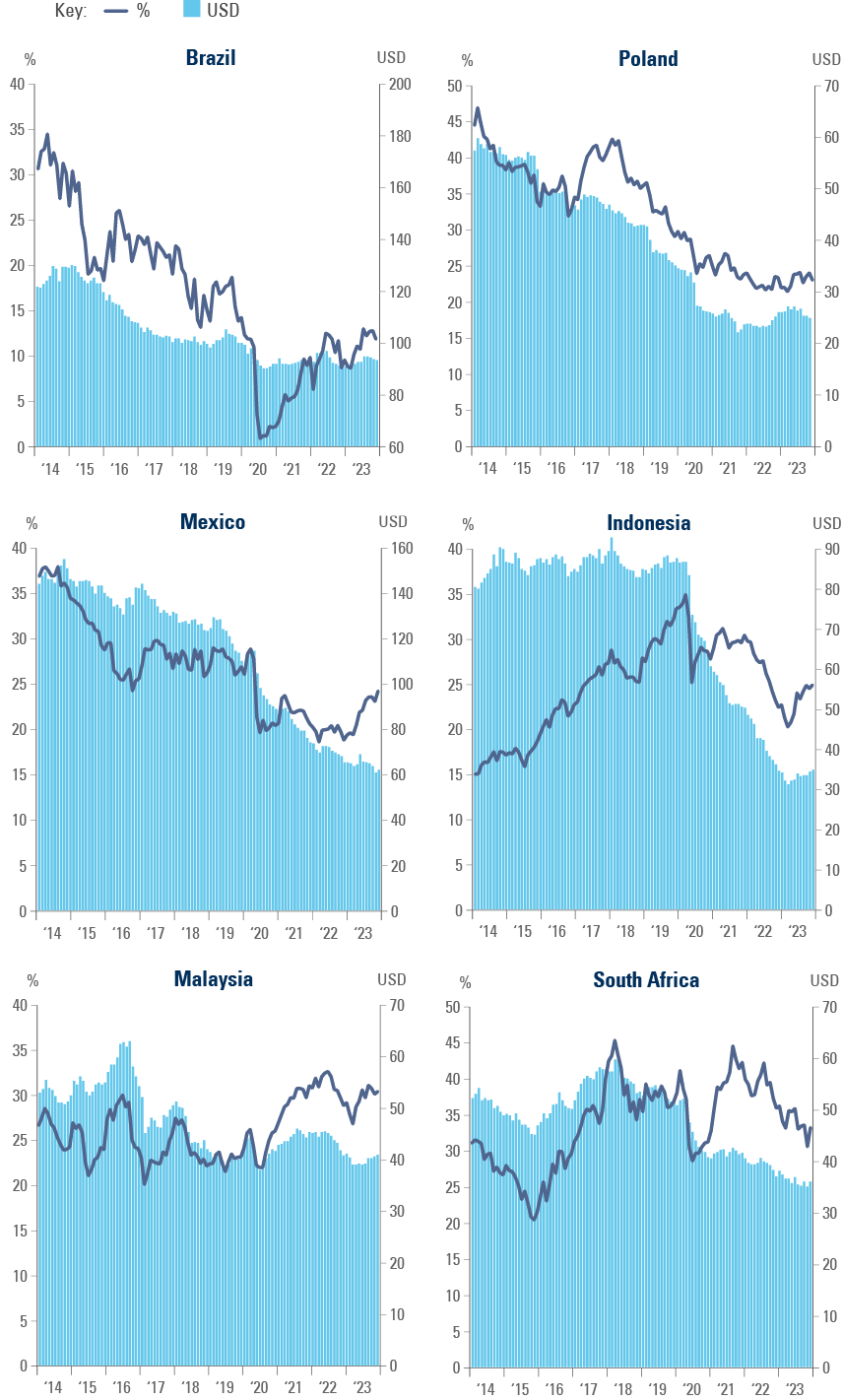 Fig 8: Foreign investors exposure to Local Currency bonds