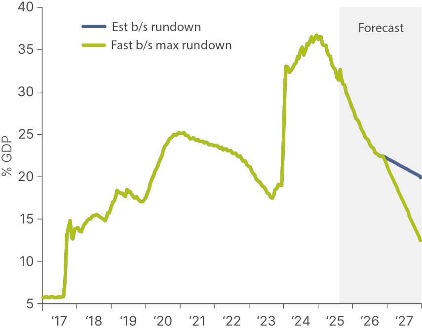 Fig 11: Balance sheet reduction scenarios